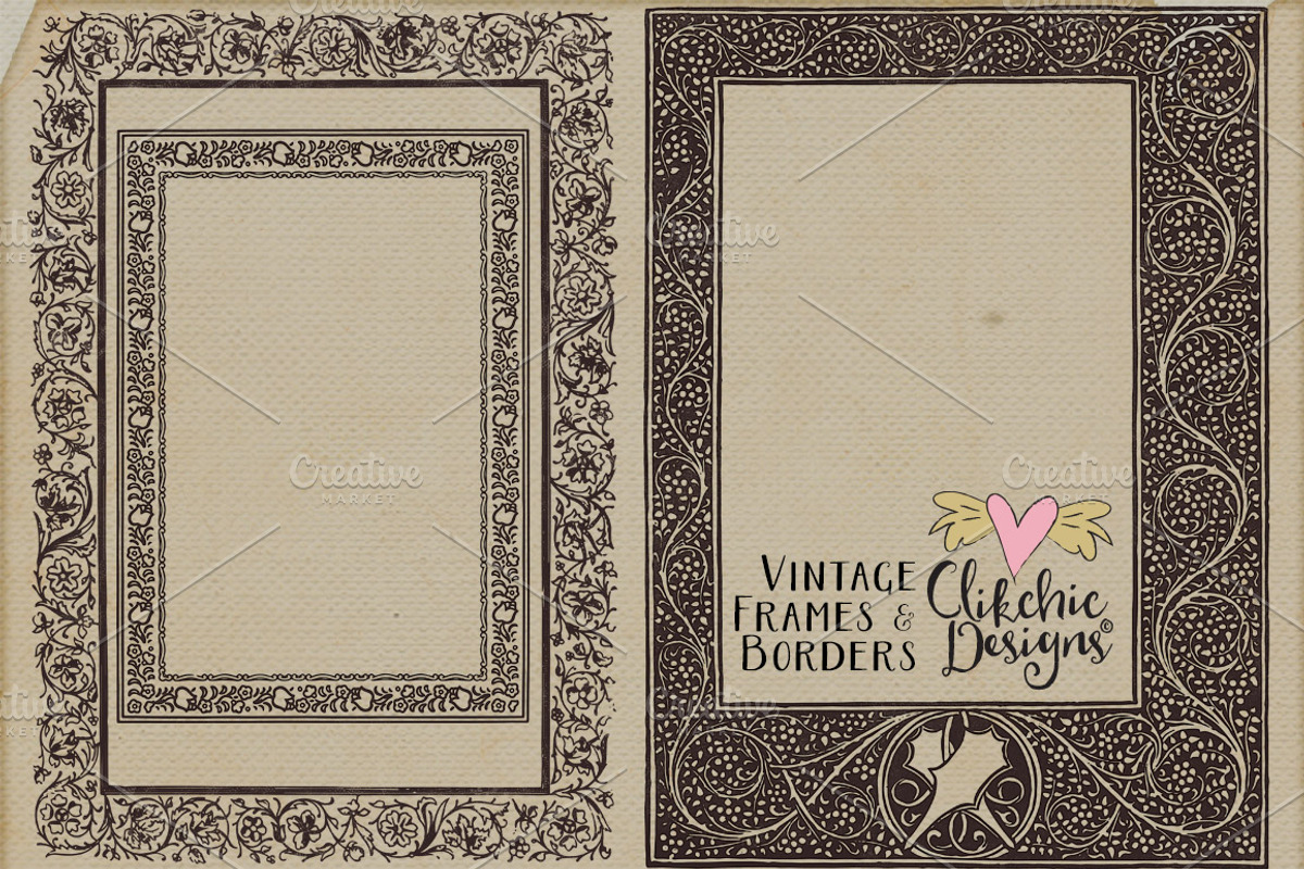 Vintage Frames & Borders Plus PS abr, a Decorative Illustration by Clikchic Designs (Photo 5 of 5)