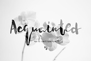 Acquainted Script Brush Font, a Script Font by Wewhitelist (Thumbnail 1 of 5)