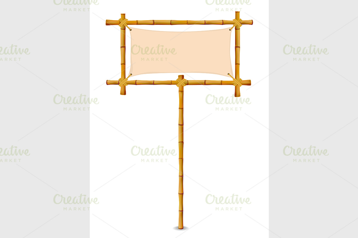 Yellow Bamboo Frame, a Background Graphic by IllustrationArtShop