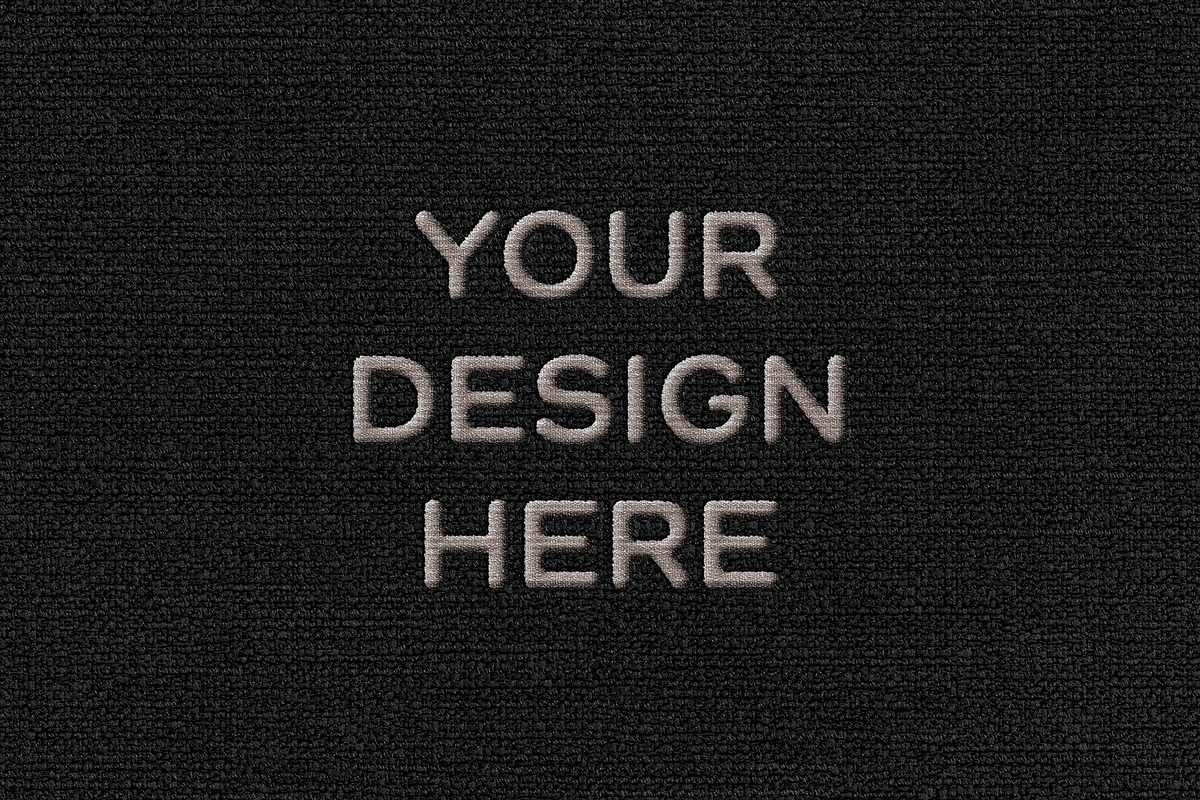 Fabric Embroidery Logo Mockup, a Mockup by Design Squad (Photo 4 of 4)