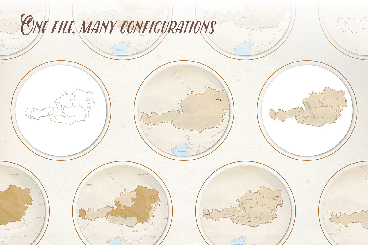 Le Tour du monde - Austria map, an Object Graphic by volume 1 visual design (Photo 5 of 20)