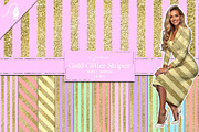 Gold Glitter Stripes Digital Paper, a Texture Graphic by Creative Matrix82 (Thumbnail 1 of 6)