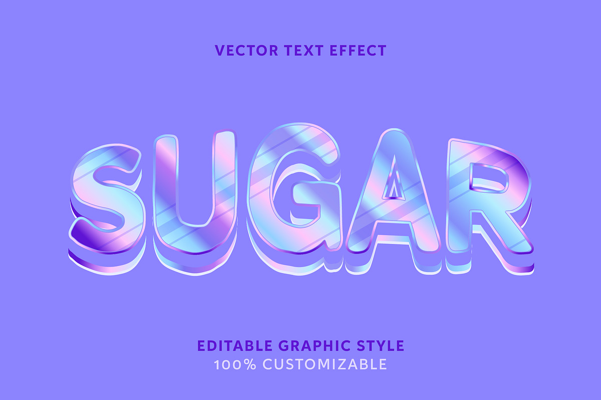 Glossy Bold Shiny 3D Text Effect