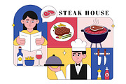 10 Steakhouse Illustration, a Food Illustration by denayunebgt (Thumbnail 4 of 4)