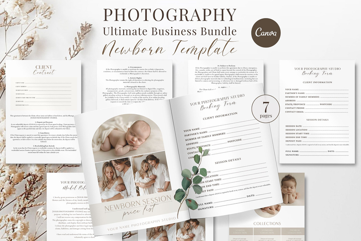 Newborn Ultimate Canva Business Pack, a Templates & Theme by Princess & the Pea Design (Photo 1 of 7)