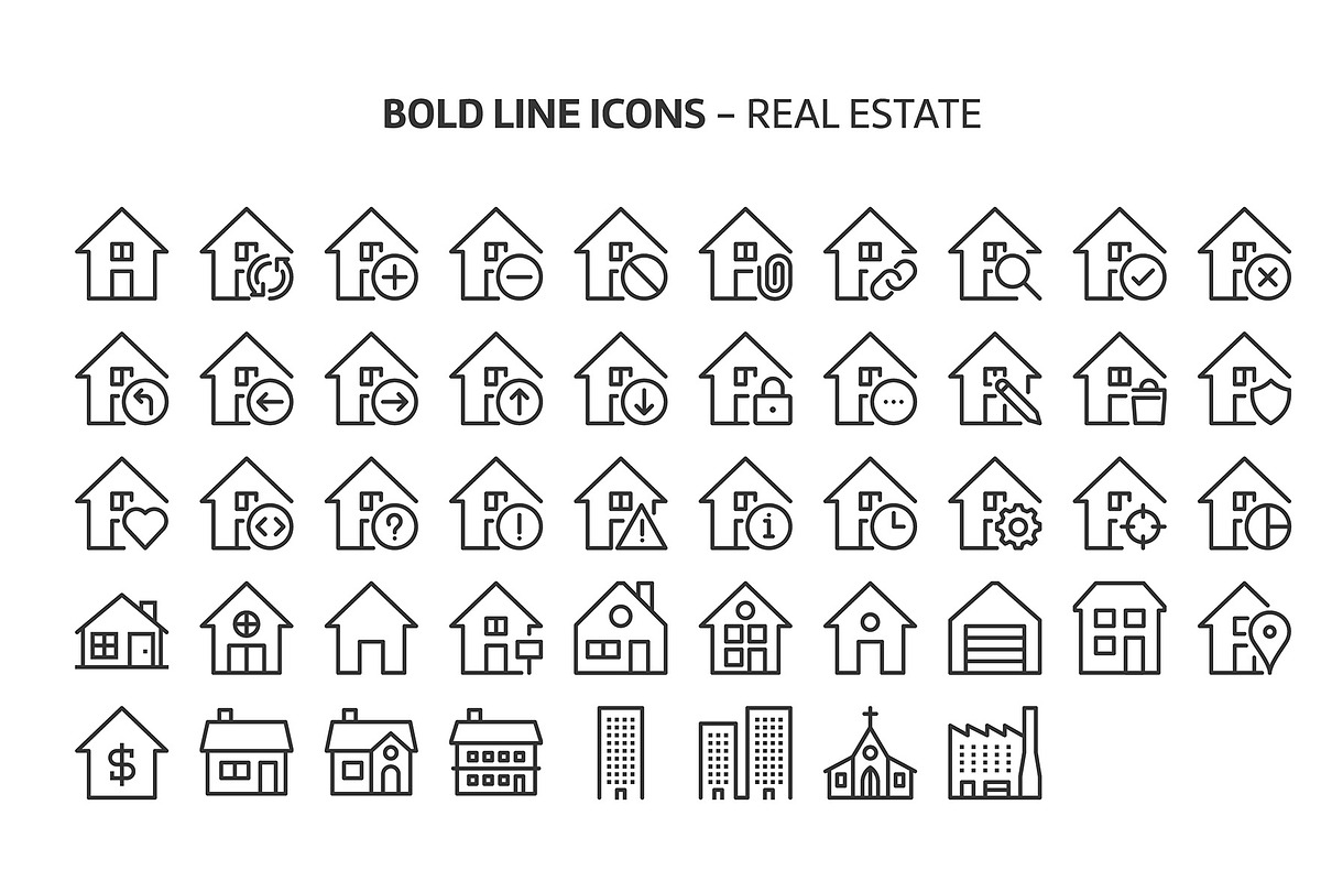Bold Line Icons, an Outline Icon by Howcolour (Photo 135 of 151)