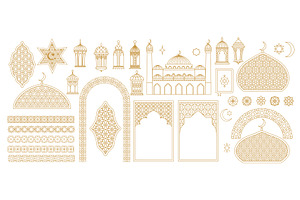 Ramadan ornament elements, a Decorative Illustration by Vector Tradition