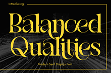 Balanced Qualities - Elegant Font