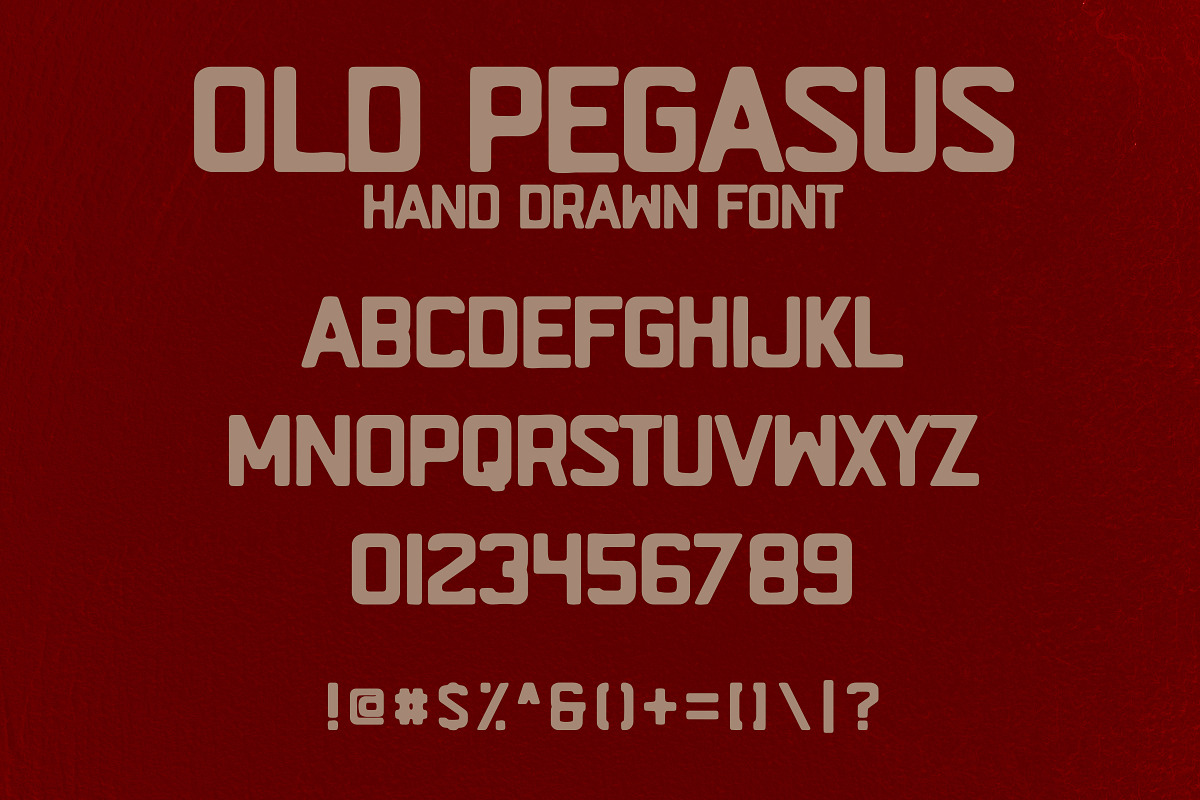 Old Pegasus Hand Drawn Font, a Font by nickqtx (Photo 2 of 3)