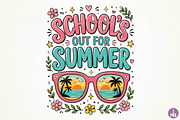 Teacher Summer Sublimation Design, a Seasonal Illustration by DreamPrint404 (Thumbnail 1 of 6)