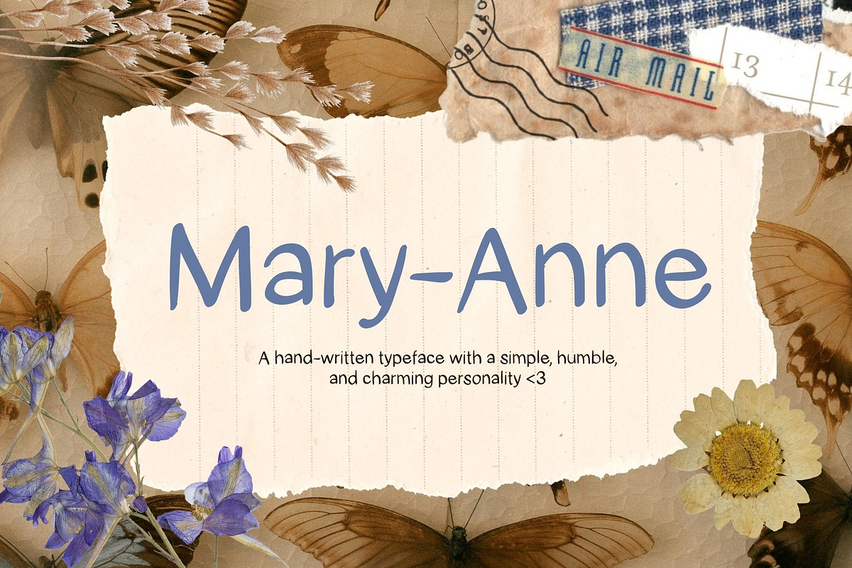 Mary-Anne Whimsical San Serif Font, a Font by ghodzilla_draws (Photo 1 of 4)