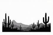 Southwestern Cactus Mountain Vector, an Illustration by hafijul (Thumbnail 8 of 15)