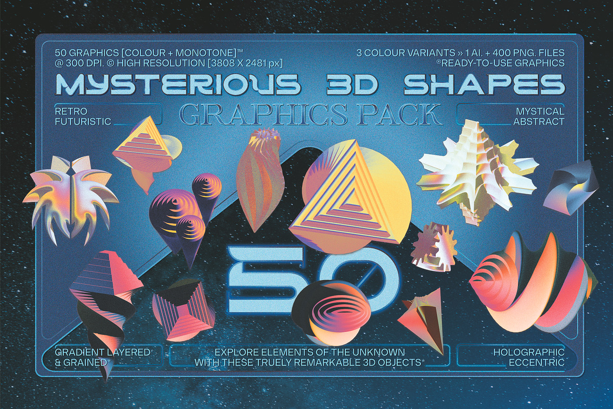 Mysterious 3D Shapes, an Object Graphic by Kapoor Design Empire (Photo 1 of 15)