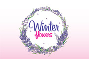 Lavender Wreath Vector Elements, an Illustration by audeemirza (Thumbnail 2 of 5)