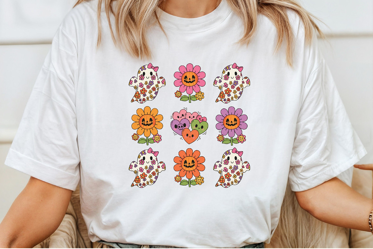 Floral Ghost Halloween PNG, an Illustration by Craft Nest (Photo 4 of 6)