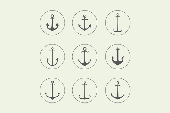 Anchor Crown Arrow Icons