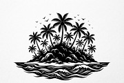 50 Tropical Palm Island Silhouette, an Empty State Illustration by Amazin_art (Thumbnail 8 of 41)