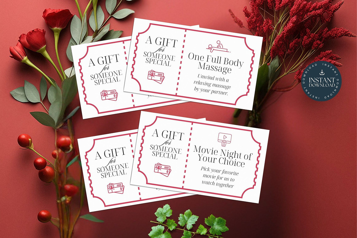 30 Couples Love Coupons, a Stationery Template by Tracia Creative (Photo 3 of 3)