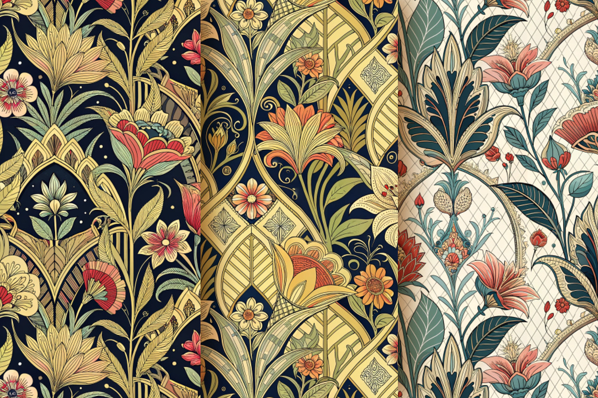 Cool set of Art Deco patterns, a Pattern Graphic by Designs by Helen Trupak (Photo 1 of 5)