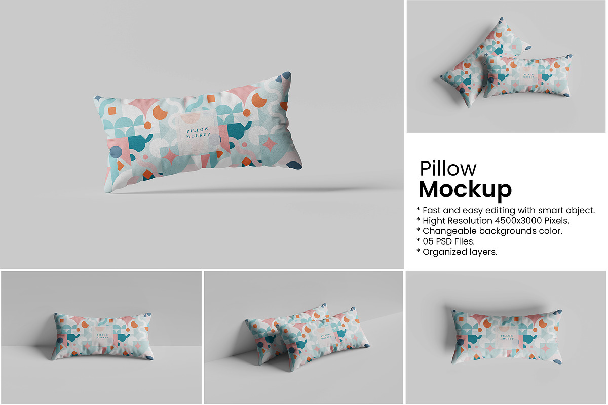 Pillow Mockup, a Product Mockup by Indah (Photo 1 of 6)