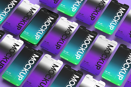 10 psd Multiscreen Iphone Mockup, an iPhone Mockup by East Gallery