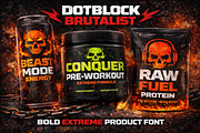 DotBlock Brutalist, a Blackletter Font by Art StoreID (Thumbnail 8 of 13)