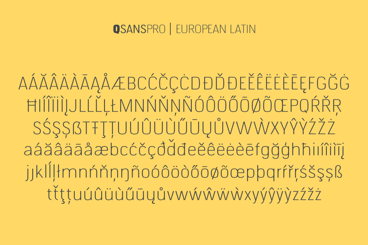 Q SANS PRO font family preview 4