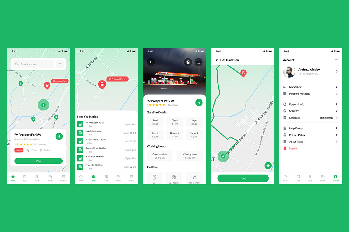 Petrol, Gasoline & gas Station App, an App Template by nagaredesignstudio (Photo 2 of 2)