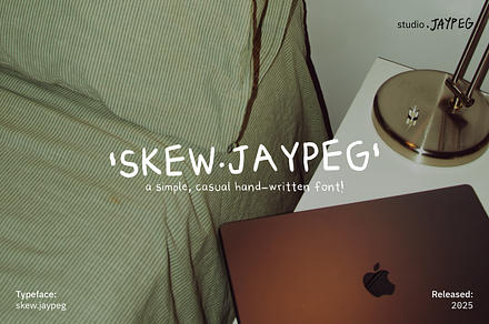'skew.jaypeg' | handwritten font, a Handwritten Font by studio.jaypeg