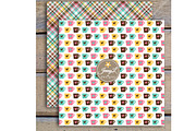 Coffee Donut Digital Papers Clipart, a Pattern Graphic by JennyL Designs (Thumbnail 3 of 5)