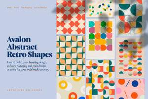 AVALON Retro Abstract Shapes ver 2.0, a Decorative Illustration by LEROY Design