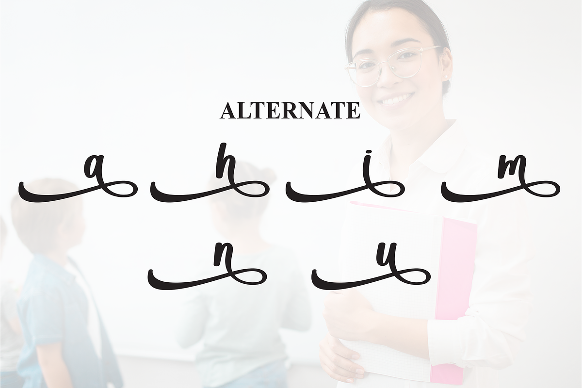 Teacher | Script Font, a Handwritten Font by Scratchones (Photo 8 of 9)