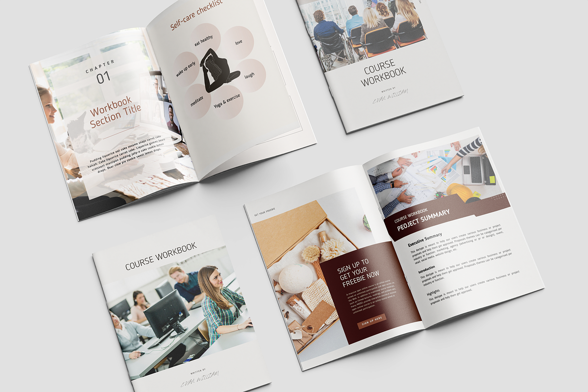 Workbook Template Canva, a Magazine Template by Designbudy (Photo 1 of 13)