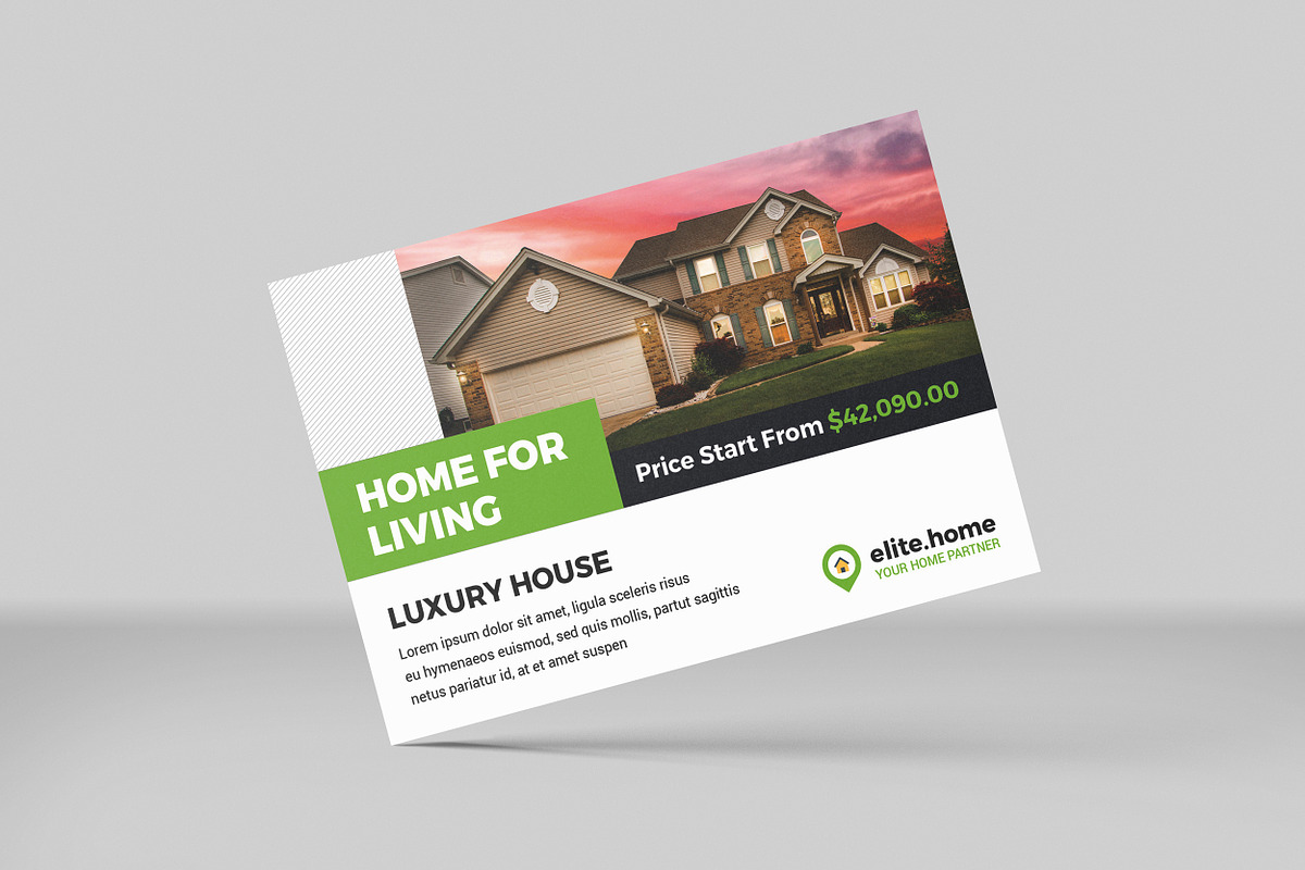 Real Estate Postcard, a Card Template by Orcshape Studio (Photo 2 of 3)