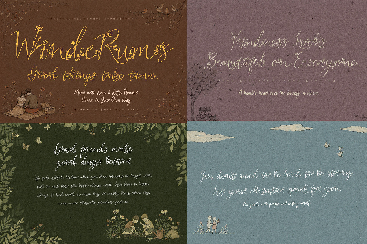 FLORAL DECORATIVE FONT COLLECTION, a Script Font by HypeWorksCo (Photo 13 of 18)