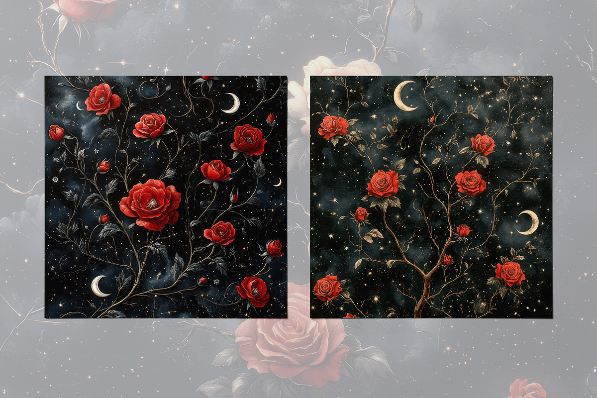 Starry Rose Garden, a Background Graphic by Curve Design (Photo 4 of 7)