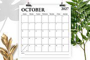 2027 Square 12x12 Calendar Template, a Stationery Template by Running With Foxes (Thumbnail 4 of 5)