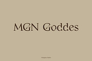MGN Goddes, a Serif Font by Morgana Studio (Thumbnail 1 of 6)