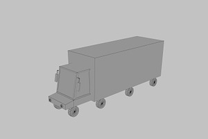 Truck Lorry Vehicle Low Poly Simple