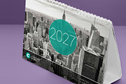 Desk Calendar 2027 (DC032-27), a Stationery Template by mikhailmorosin (Thumbnail 3 of 5)