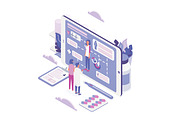 Online doctor concept banner, a Healthcare Illustration by Good Studio (Thumbnail 2 of 4)