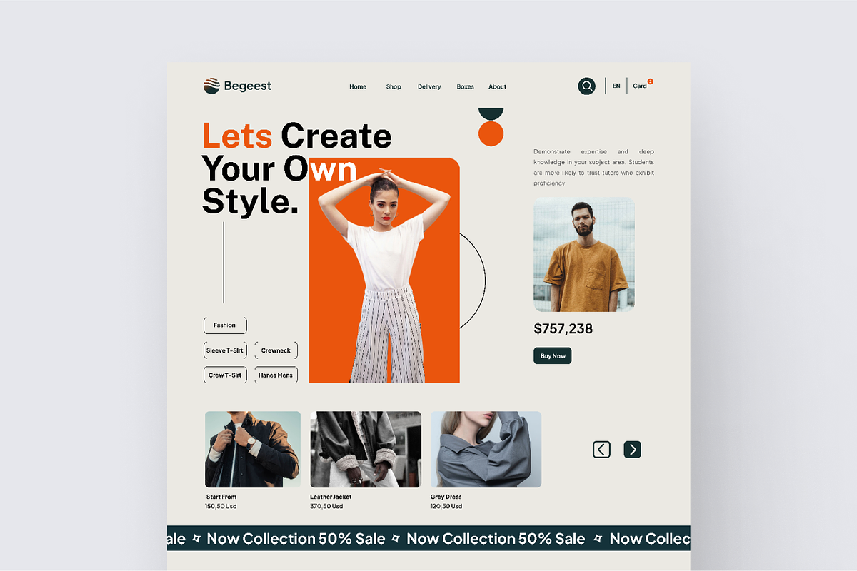 Fashion Ecommerce Landing Page, a Landing Page Template by Annora Studio (Photo 4 of 5)
