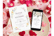 Valentine Card and Phone Display, a Product Mockup by MockupWizard (Thumbnail 3 of 4)