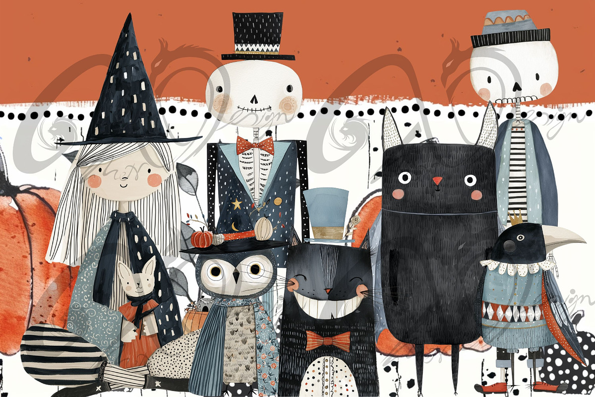 Whimsical Haunts: Cute Halloween, a Person Illustration by NiiiNArt (Photo 5 of 6)