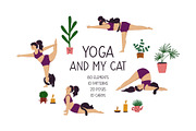 Yoga and My Cat, a Healthcare Illustration by Annakniaz (Thumbnail 1 of 10)