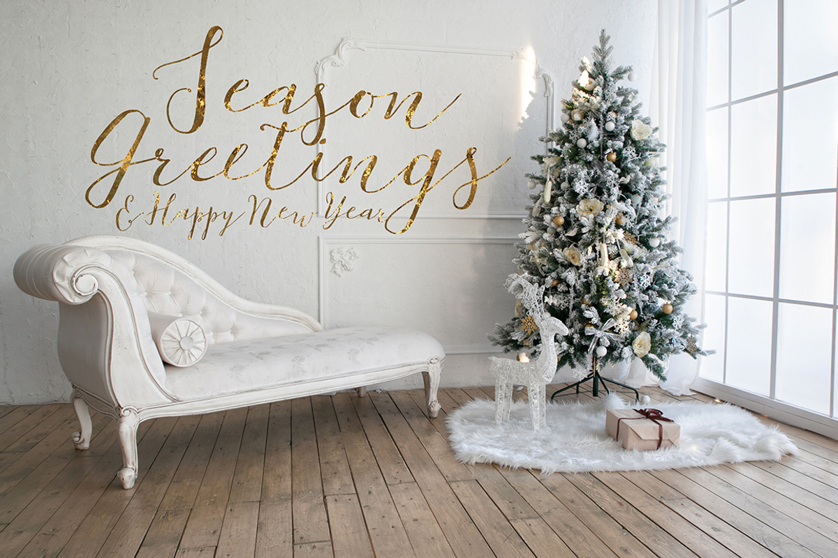White Snowfall Script Font preview 7