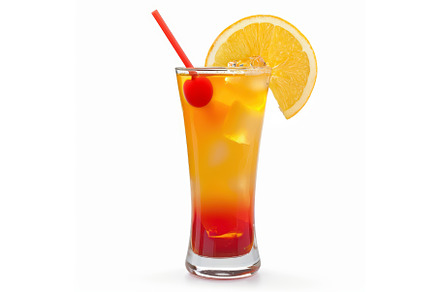 A vibrant Tequila Sunrise cocktail