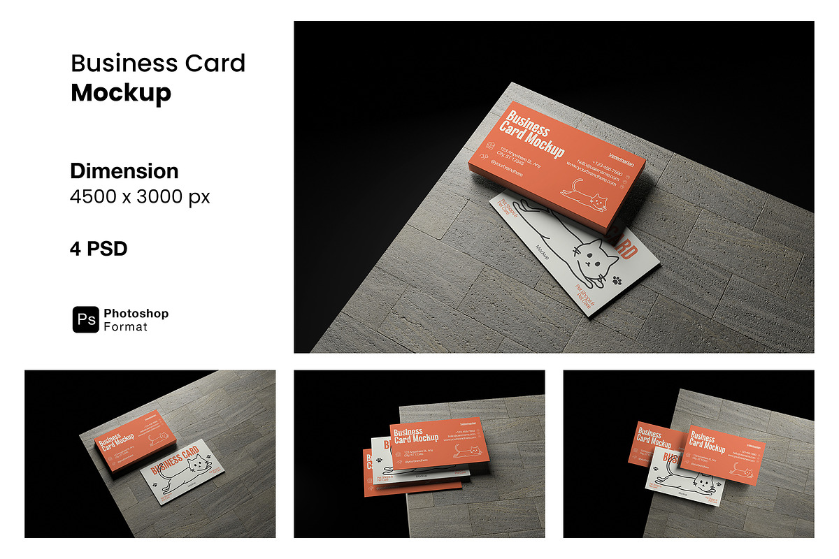 Business Card Mockup, an Advertising Mockup by ianmikraz (Photo 1 of 5)