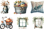 Vintage Fall Decorations Clipart, an Illustration by Designking (Thumbnail 3 of 4)