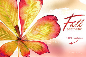 Watercolor Fall Aesthetic Clipart